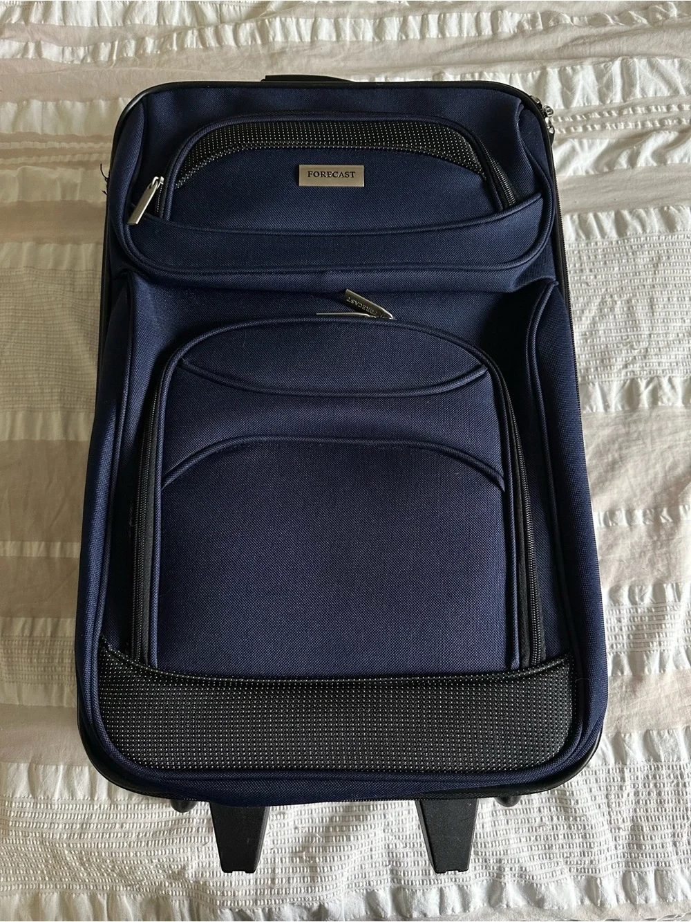 Forecast Blue Rolling Carry-On Travel Bag Suitcase